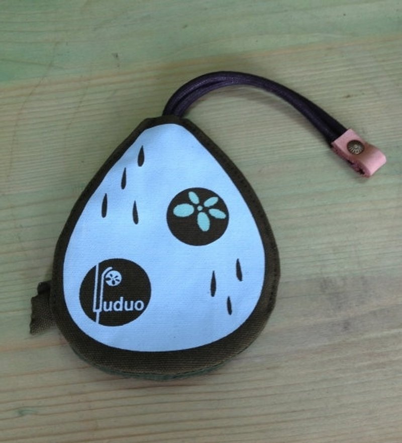 小雨滴爱旅行·钥匙圈(橄榄绿色)，可当零钱包 - 零钱包 - 其他材质 绿色