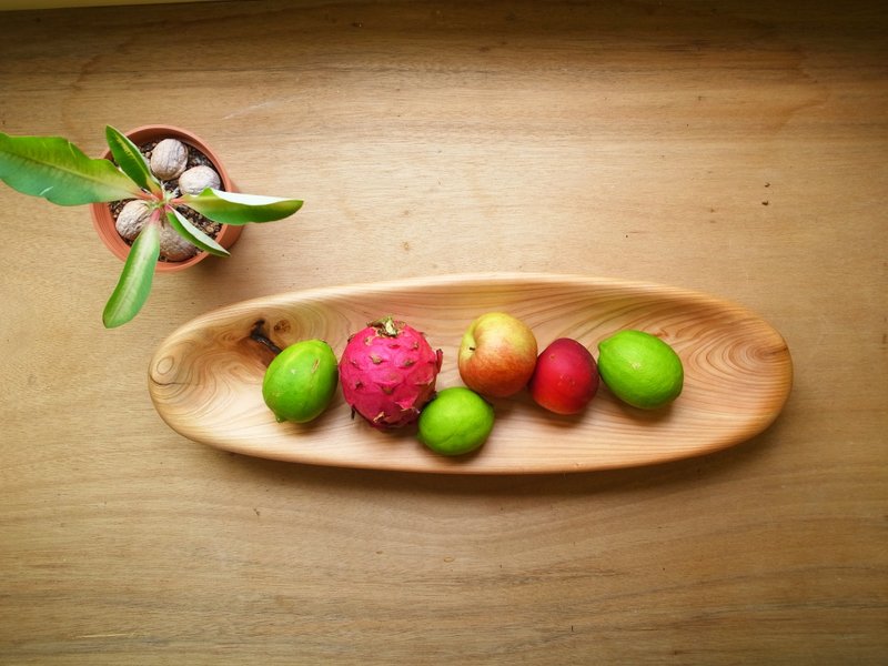 坚定的接纳 - 桧木盘12号 【手工木盘/漂流木盘/桧木】 - 浅碟/小碟子 - 木头 咖啡色