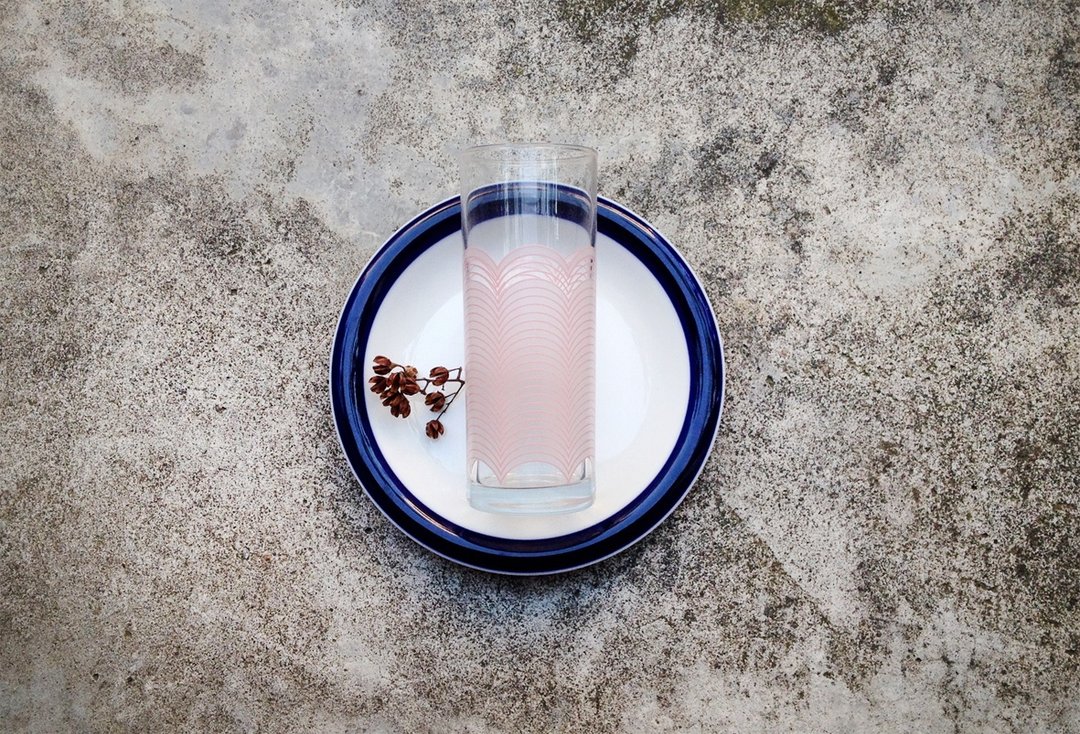 粉红波浪玻璃杯.水杯.花瓶.茶杯::优雅粉色雾面与透明拼接:: - 植栽/盆栽 - 其他材质 粉红色