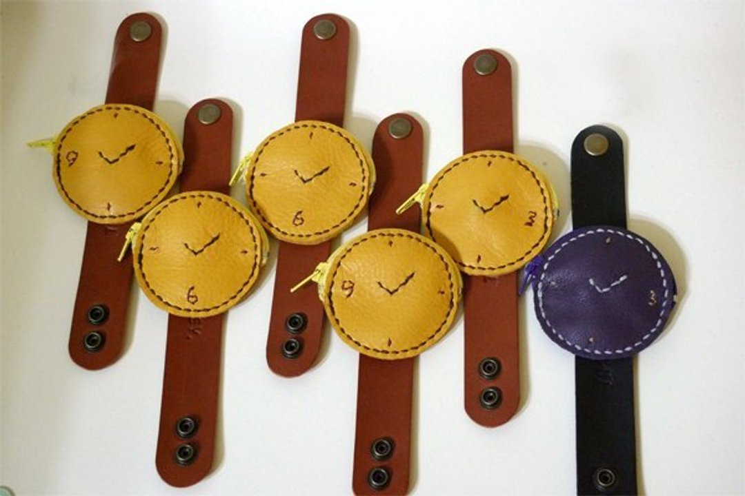 Time is money_watch purse手工皮件 - 零钱包 - 真皮 