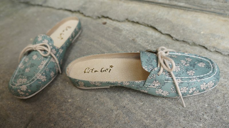 Rita617 优雅后空平底鞋 - 女款休闲鞋 - 其他材质 绿色