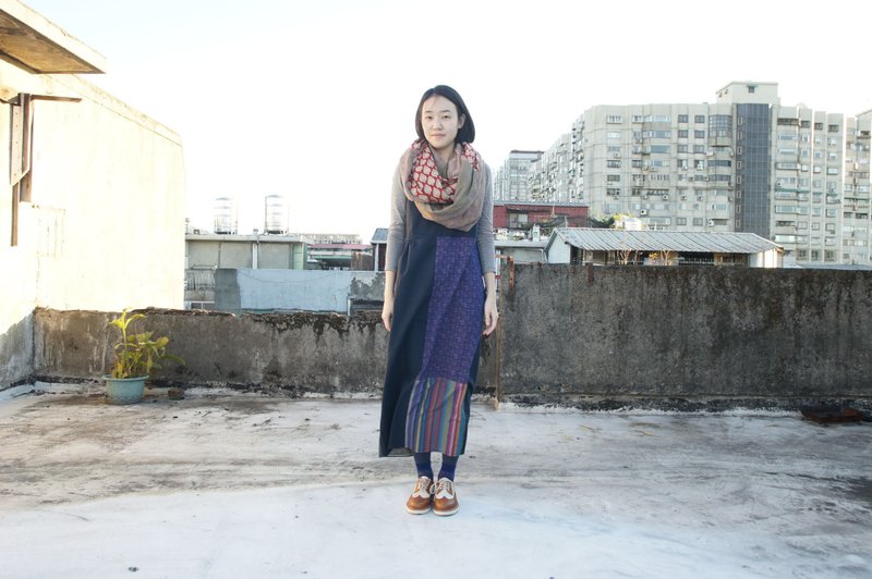 长长背心裙洋装 - 洋装/连衣裙 - 其他材质 蓝色