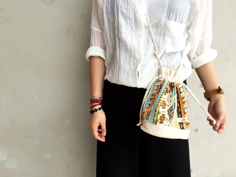 埃及橙 / 图腾 橘 / 多用途 水桶包 束口包 收纳包 - 侧背包/斜挎包 - 其他材质 