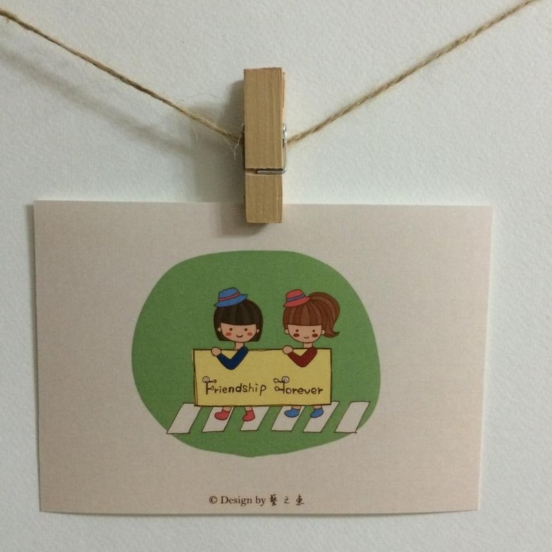《艺之鱼》Friendship Forever 卡片 明信片 --C0046 - 卡片/明信片 - 纸 白色