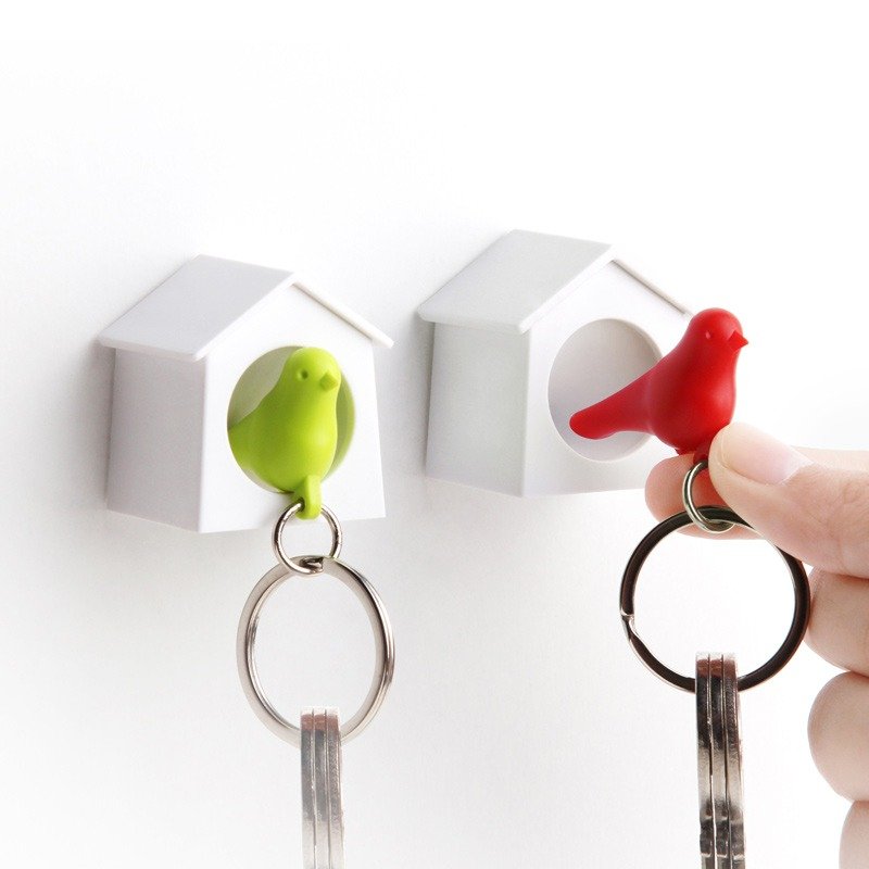 QUALY 迷你雀儿哨匙圈 - 钥匙链/钥匙包 - 塑料 白色