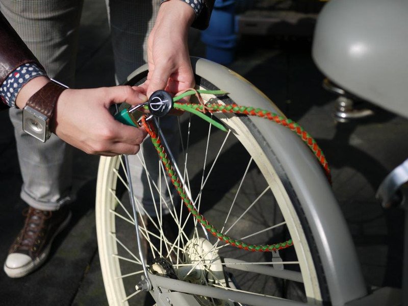 re:cycle 经典单车锁 / 皮革编织独具特色 - 皮件 - 真皮 多色