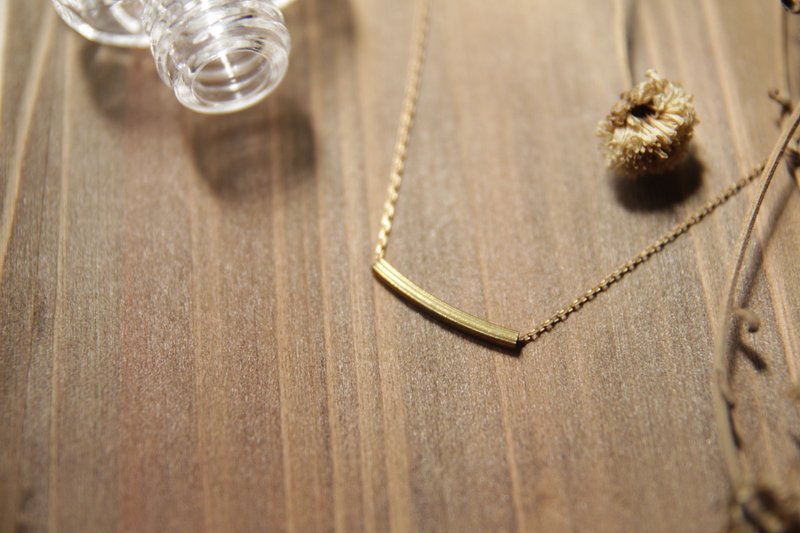 金色四方形  黄铜管 项链 　 - 项链 - 其他金属 金色