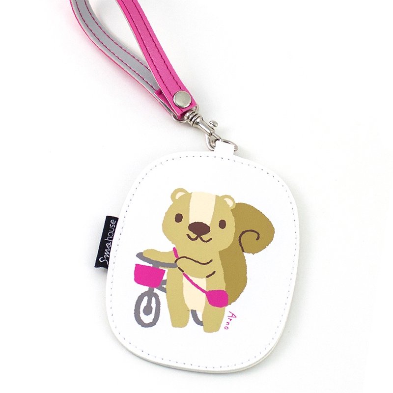 【BiBi】多用途票卡夹 : 阿诺骑车探险去 - 证件套/卡套 - 塑料 咖啡色