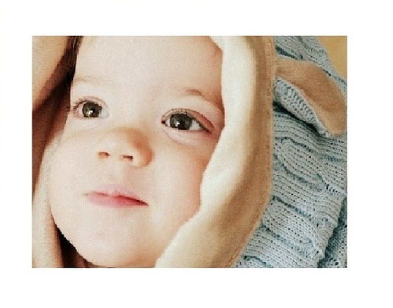 【欧洲制】Boska's Teddies 帽围 - 孩童款式 (浅蓝) - 围嘴/口水巾 - 棉．麻 蓝色