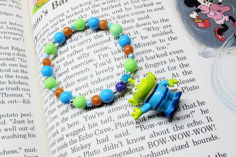 比萨外星人三眼仔★玩具手炼 - 手链/手环 - 其他材质 绿色