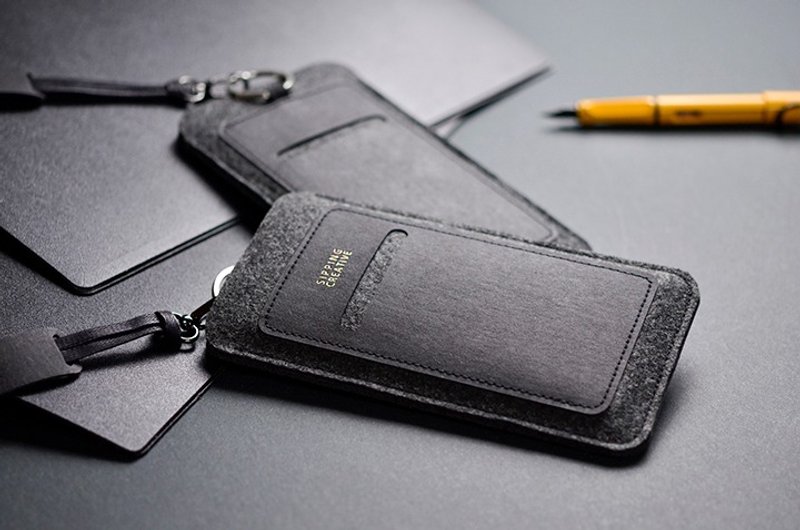 直式手机套_极简黑_iPhone 15/14/13适用【可加购雷雕刻字】 - 手机壳/手机套 - 纸 黑色