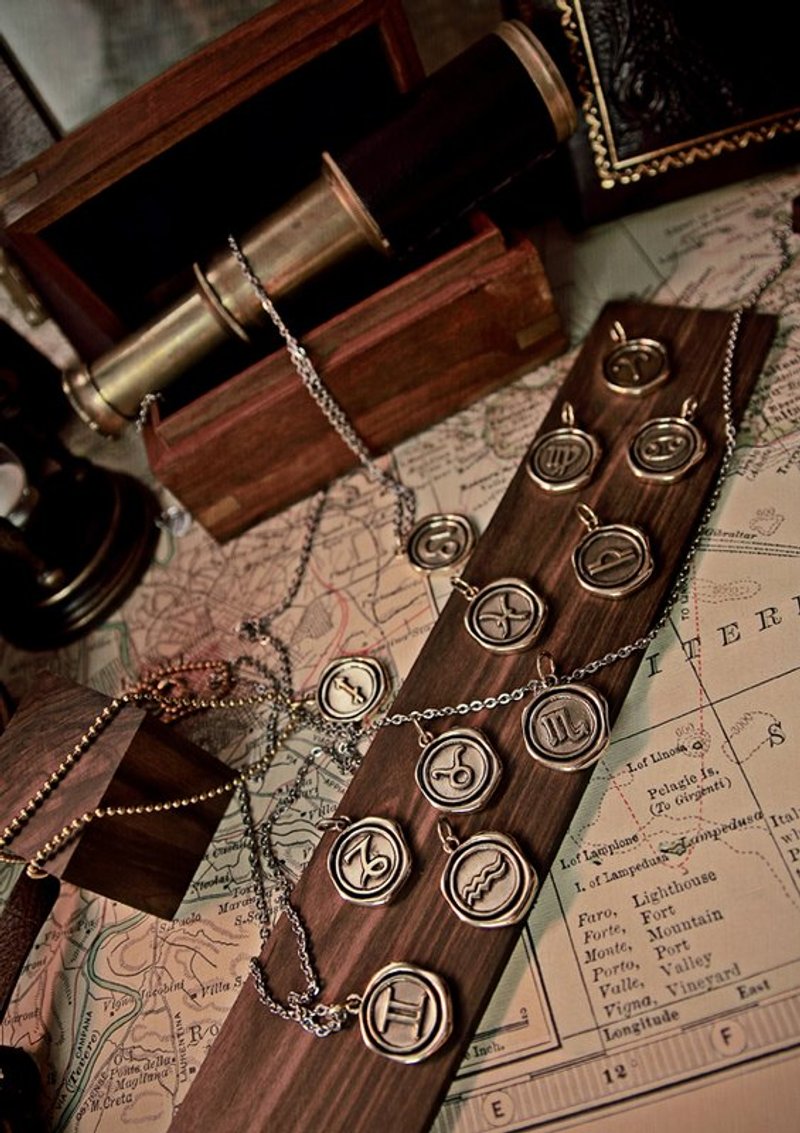 Recovery / Constellation Sealing Wax Necklace  / 订制封蜡系列项炼‘12星座符号’ - 项链 - 其他金属 