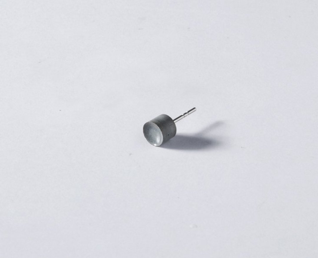 22DesignStudio＿水泥耳环-Concrete Mirror Concave - 耳环/耳夹 - 水泥 灰色