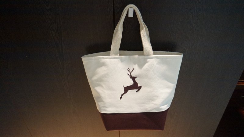 圣诞麋鹿托特包 - 手提包/手提袋 - 其他材质 红色