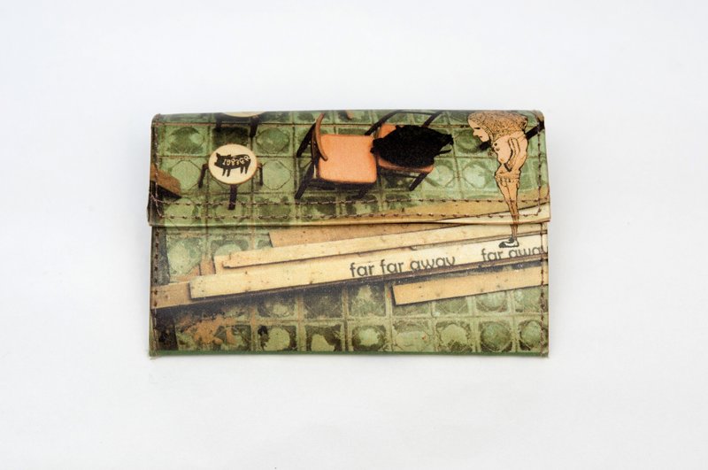 1983ER小纸包-台北.宝藏岩 - 皮夹/钱包 - 纸 绿色