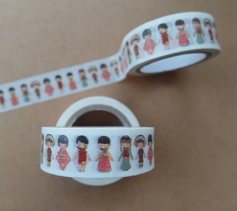 《艺之鱼》小人偶 纸胶带 --P0001 - 纸胶带 - 纸 多色