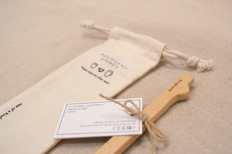 Roughand粗手工造型原木汤匙 (new) - 餐刀/叉/匙组合 - 木头 