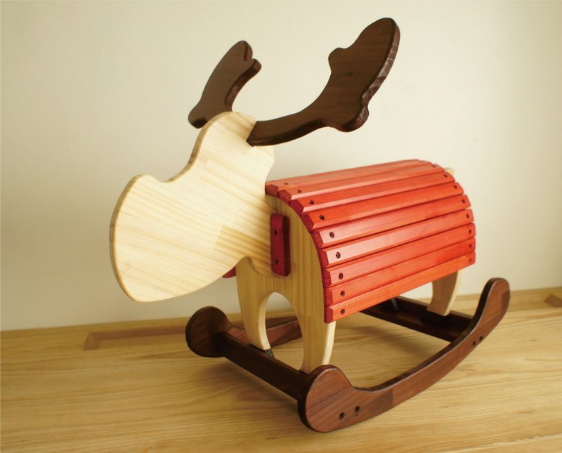 【糜鹿摇摇马】 / 圣诞礼物 , 生日礼物, 情人节礼物 , 宝宝生日 , 摇摇马 最后一台摇摇马 不再制作 - 木工/竹艺/纸艺 - 木头 红色
