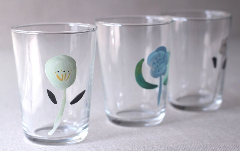 花之良展 § 郁金香冷水杯 - 茶具/茶杯 - 玻璃 白色