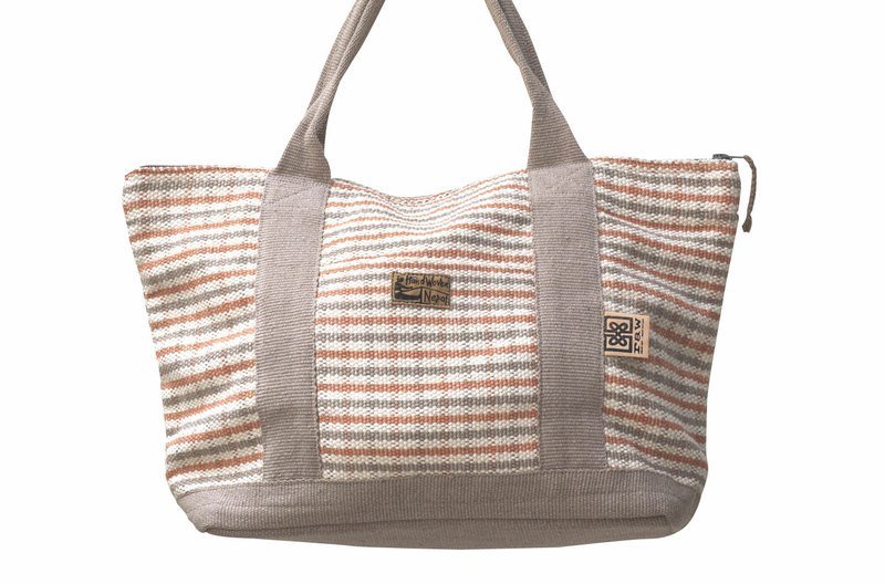 纯棉手织包-Toad Bag 托特包-灰色 已售完 - 侧背包/斜挎包 - 棉．麻 