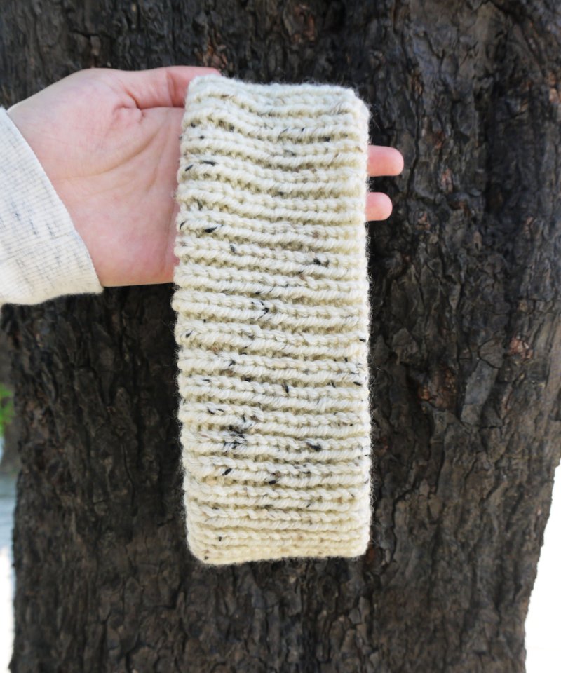 阿母の手作脖围-蹦米乓 短脖围 - 丝巾 - 其他材质 白色