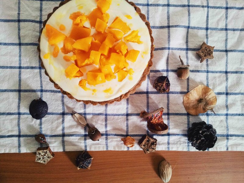 ↟↟ 夏至__芒果优格生起士塔(季节限定) - 咸派/甜派 - 新鲜食材 橘色