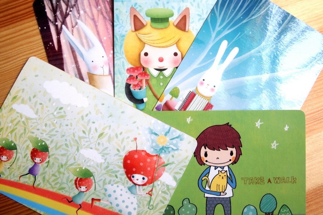 《明信片套组》买5送1 - 卡片/明信片 - 纸 多色