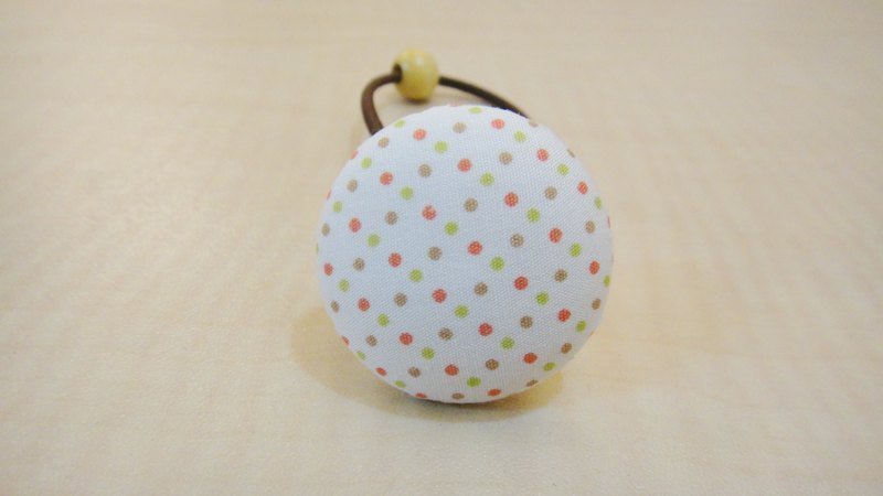 手感布包扣发束 - 点点 - 发饰 - 其他材质 白色