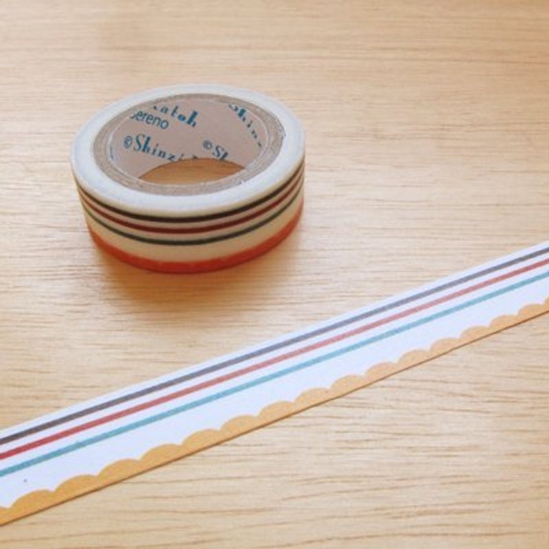 Shinzi Katoh 加藤真治 童趣涂鸦插画 纸胶带(MKT6097)蛋糕 - 纸胶带 - 纸 白色