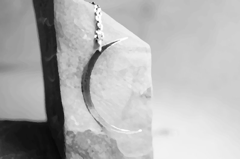 【janvierMade】❤ 月儿 银项链 纯银坠子 l 简约纯银项链及坠子 l 匠心设计手作 - 项链 - 其他金属 白色