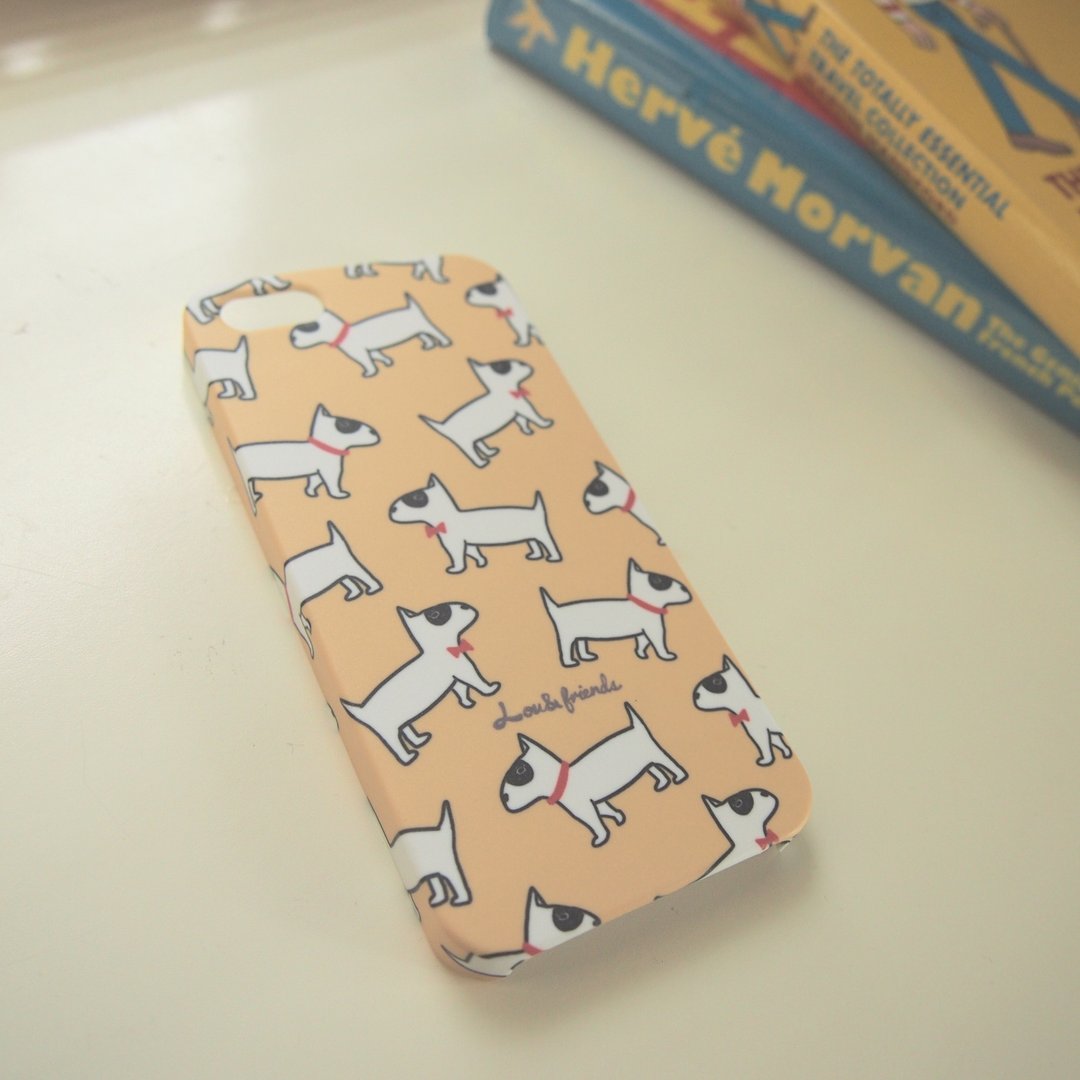:: 圣诞礼物 ::牛头梗手机壳 iPhone 4/4s 5/5s - 平板/电脑保护壳 - 塑料 橘色