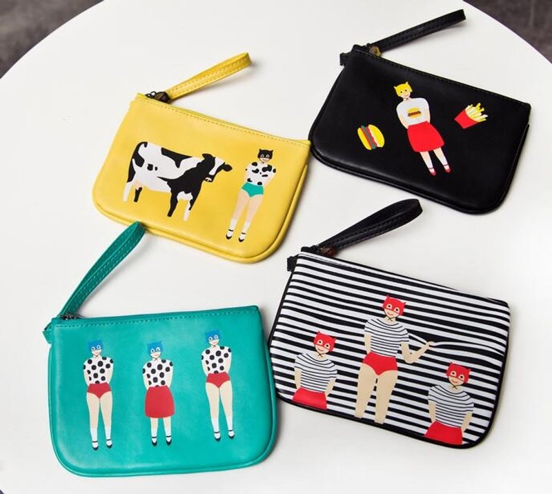 YIZISTORE 收納包 零錢包 手拿包 PU皮革防盜包 - 手拿包 - 其他材质 