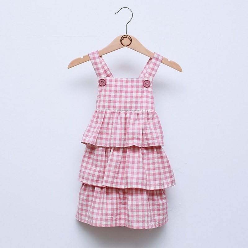 my little star 草莓奶油 有机棉蛋糕裙洋装 - 其他 - 棉．麻 粉红色