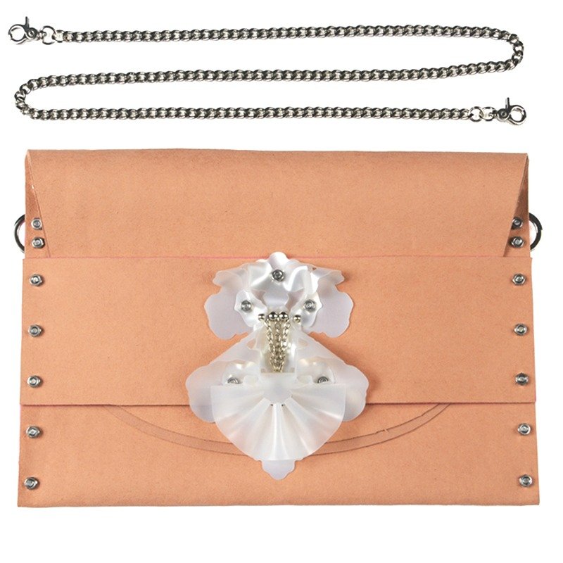 冰之花超纤猄皮挂肩袋ipad袋宴会clutch三用袋(香港设计品牌) - 其他 - 其他材质 粉红色