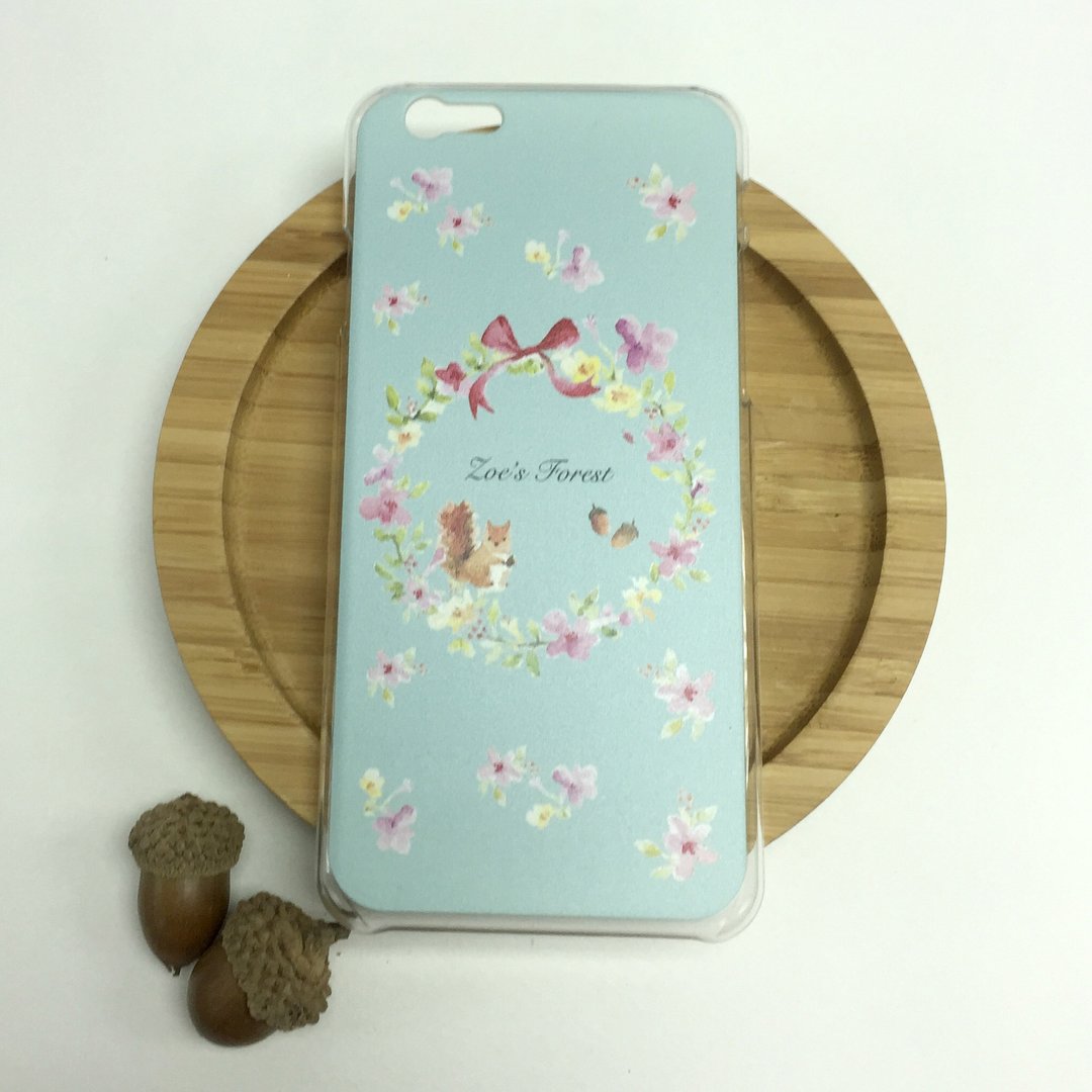 Zoe's forest 粉绿花环手机壳7/7 plus 8/8 plus X - 手机壳/手机套 - 塑料 绿色