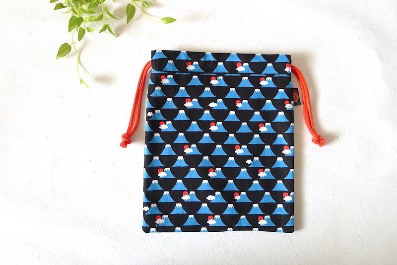 ✎ 日本富士山 | 束口万用袋/收纳袋 | 第1代 | 大 - 化妆包/杂物包 - 其他材质 