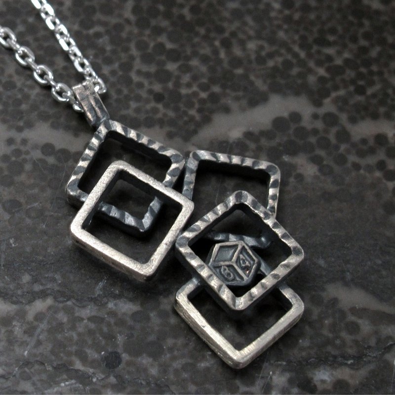 项链 棱。角度A 925纯银项链-64DESIGN - 项链 - 纯银 灰色