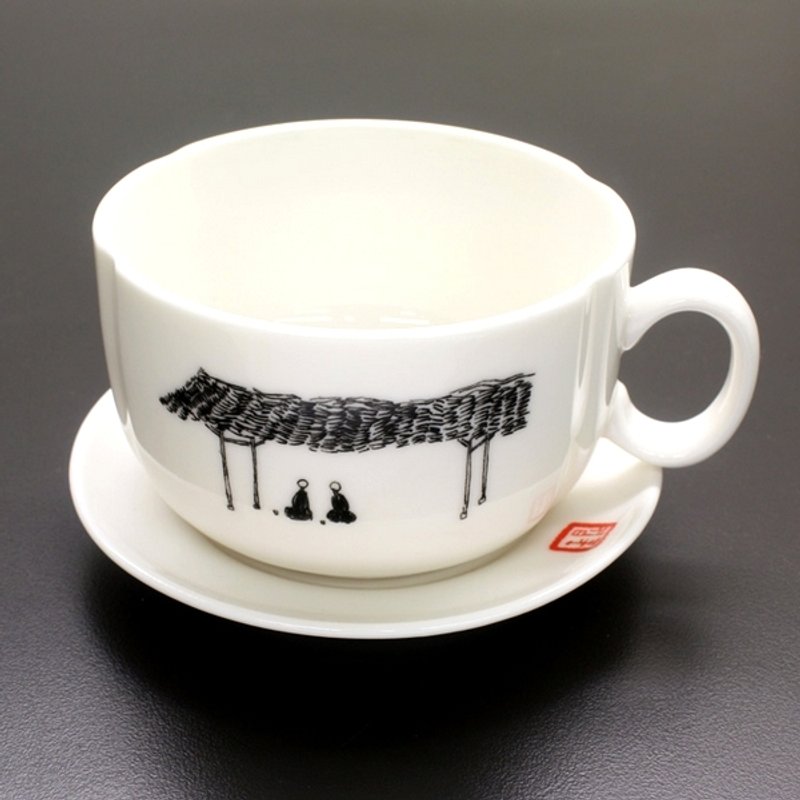 TAISO 禅画大师 李萧锟 - 檐下听秋茗茶 禅风瓷杯组 - 咖啡杯/马克杯 - 其他材质 白色