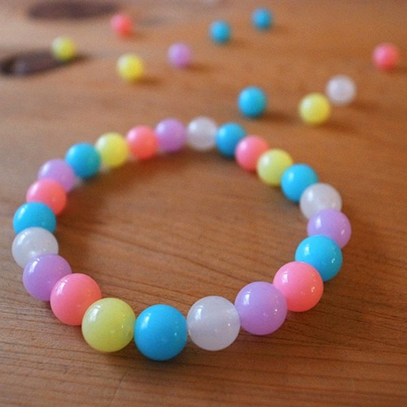 ☽柒夕手作☽【07162】超甜美糖果夜光手环 - 金工/饰品 - 其他材质 多色