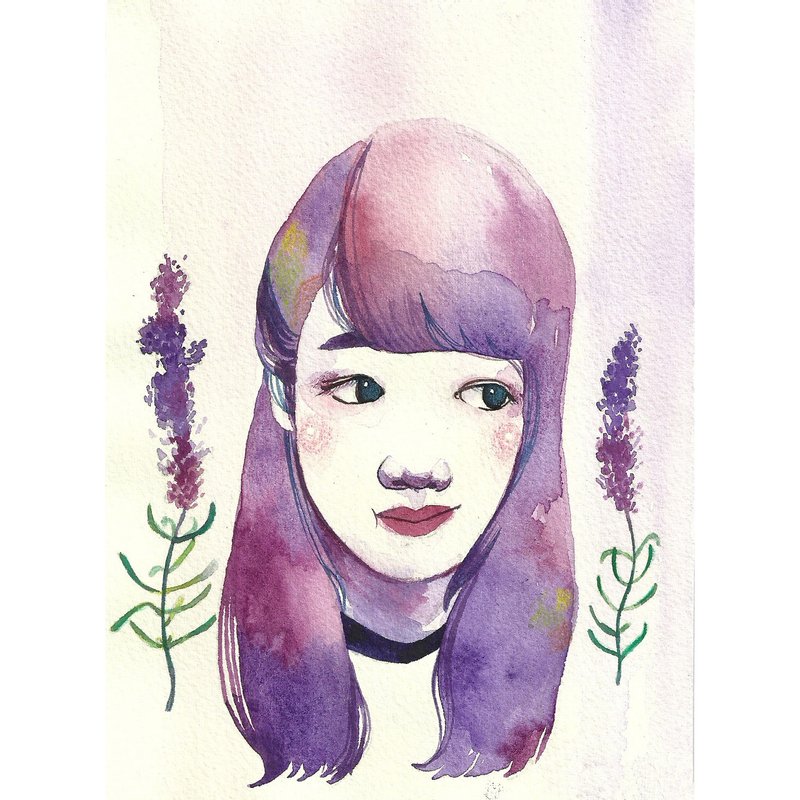 Watercolor Portraits / 水彩人像 / 一人 - 订制画像 - 纸 多色