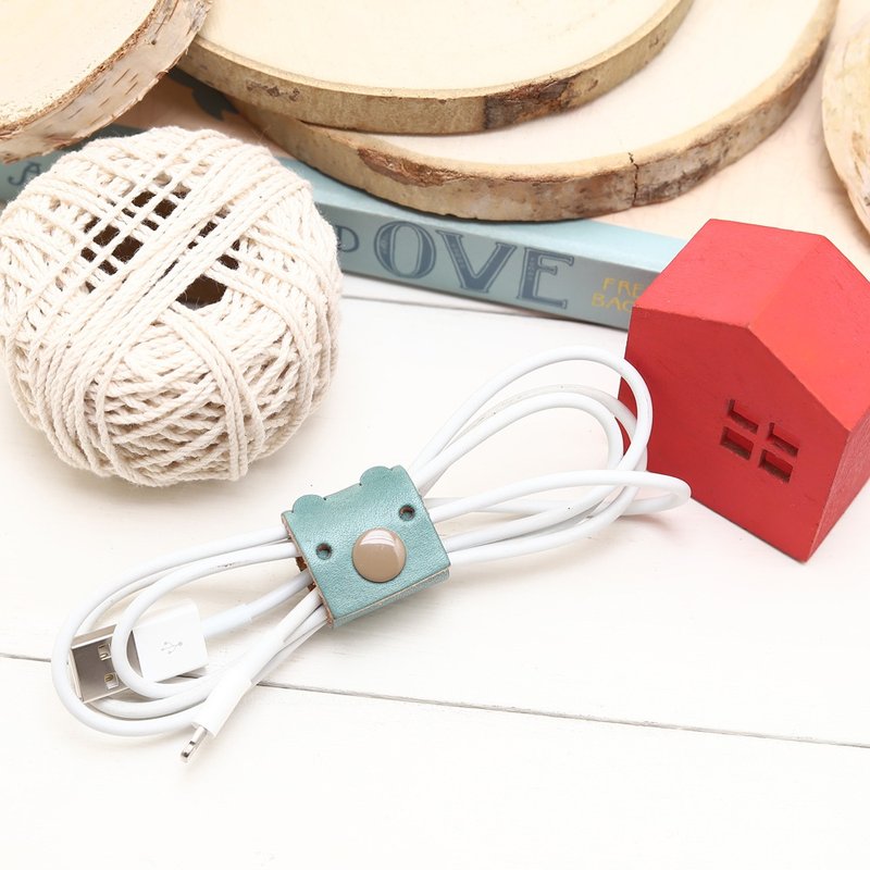 许愿区 常见的Tinny 真皮革手工集线器(单入) - 卷线器/电线收纳 - 真皮 多色