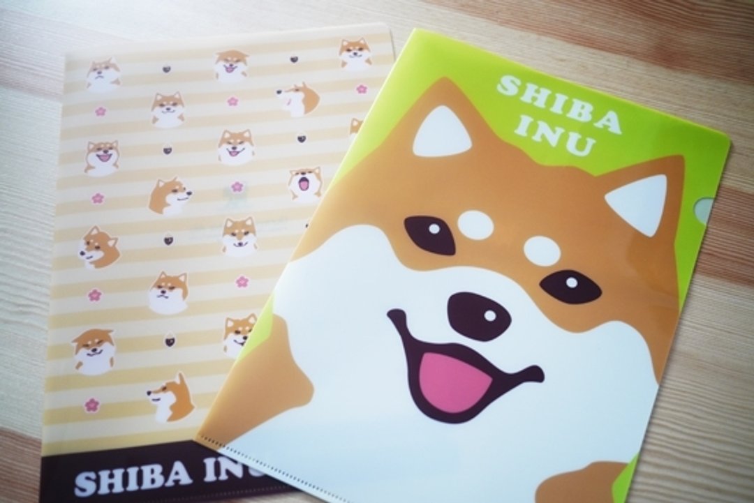 [仓屋]柴犬 L形资料夹 （黄）a4纸张适用 - 文件夹/资料夹 - 塑料 橘色