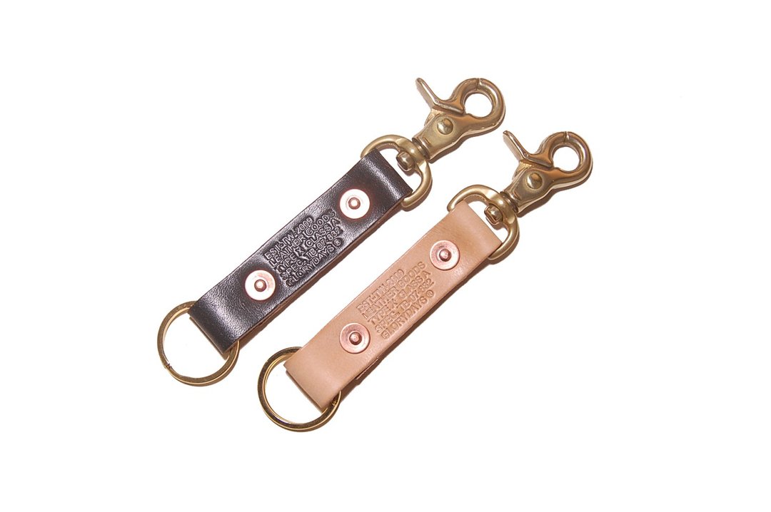 Military style keychain - 军事风钢印钥匙圈 - 钥匙链/钥匙包 - 真皮 黑色