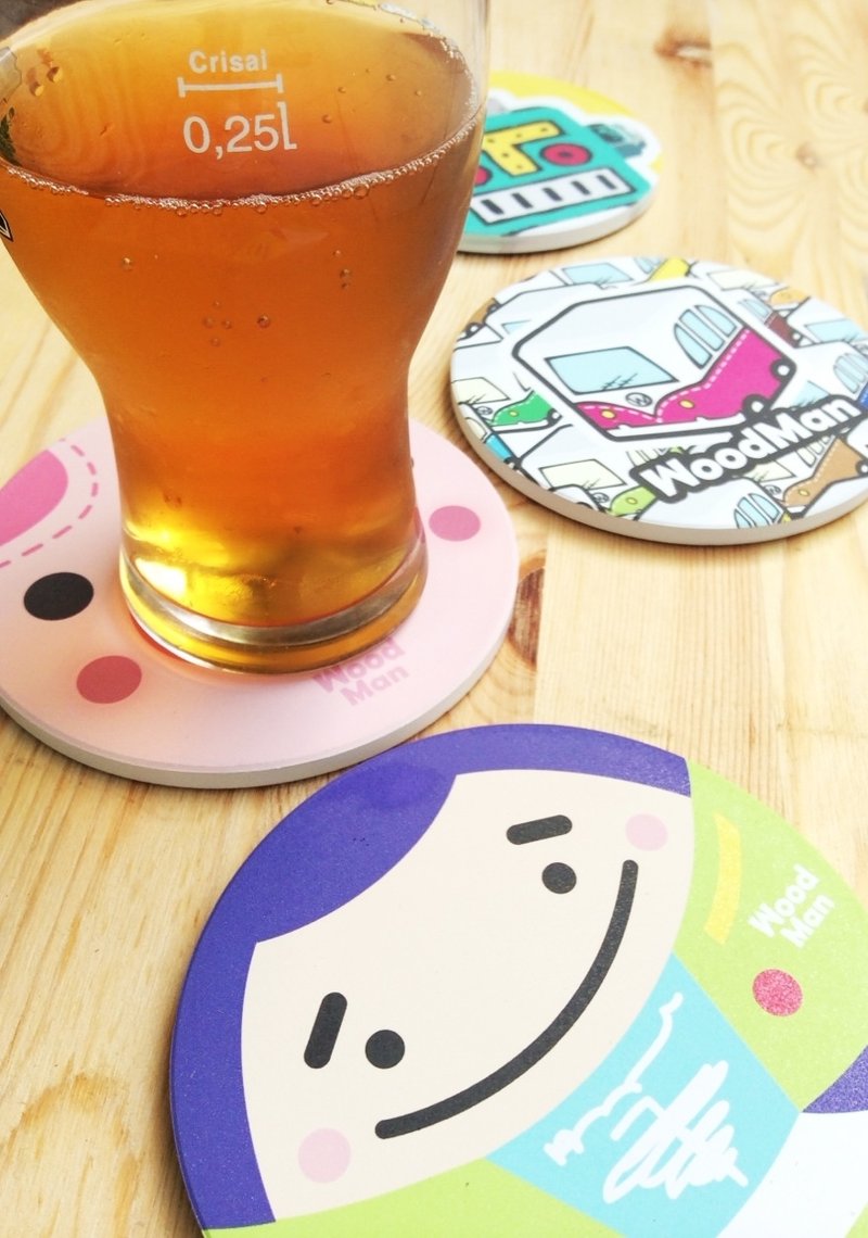 夏季限定超可爱陶瓷吸水杯垫 - 杯垫 - 其他材质 红色