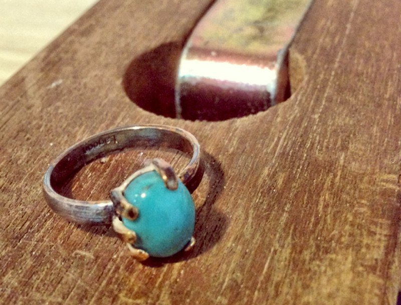 捕梦网.五爪.中国绿松石【MR011】手工.手作.纯银戒.男戒.女戒.对戒 - 戒指 - 其他金属 灰色