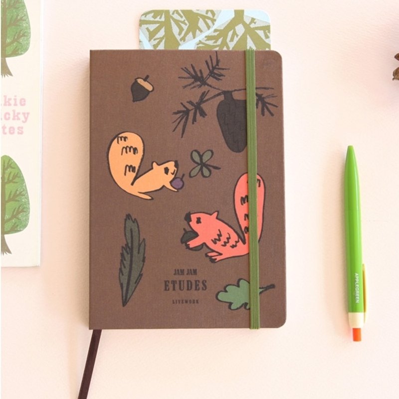 Dessin-JamJam 涂鸦笔记本-松鼠,LWK90657 - 笔记本/手帐 - 纸 咖啡色
