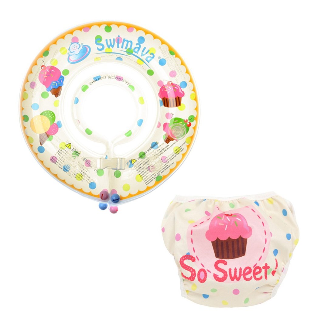 Swimava 雪糕婴儿游泳脖圈/尿裤套装组 - 玩具/玩偶 - 塑料 多色