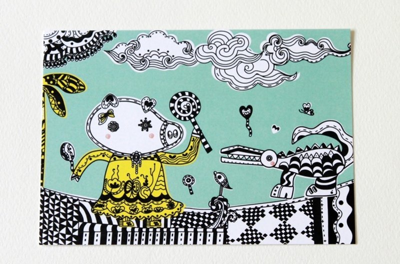 遇见系列明信片 相遇那一刻 - 卡片/明信片 - 纸 绿色