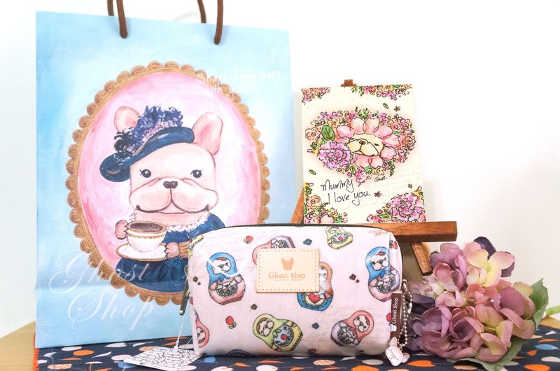 仕女优惠组合-法斗化妆包 - 化妆包/杂物包 - 防水材质 粉红色