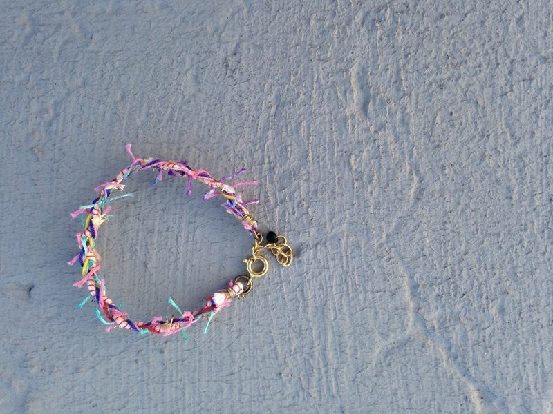 ✺✺✺花火编织手环＿B✺✺✺ - 手链/手环 - 棉．麻 多色